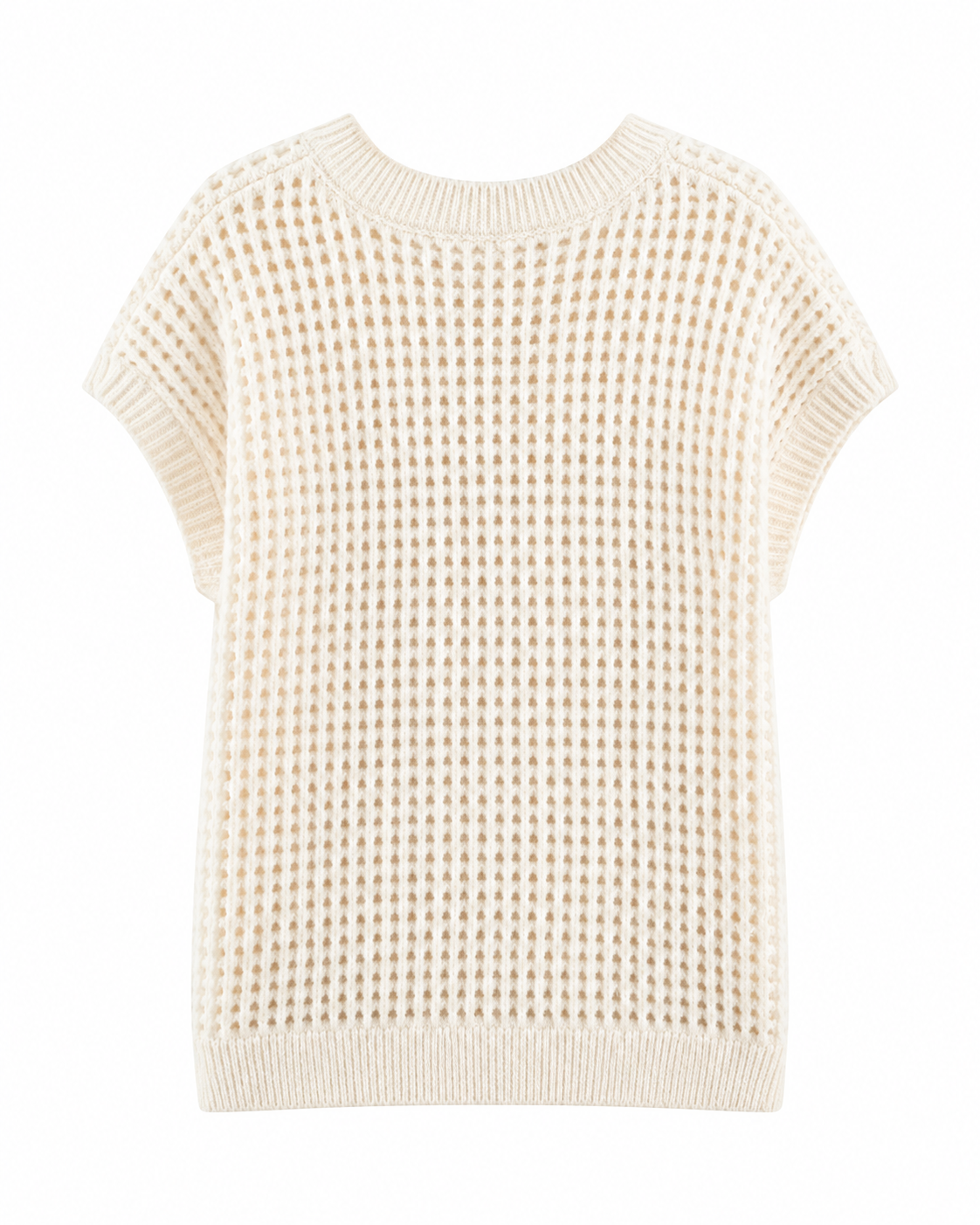 GILET SANS MANCHES EN MAILLE