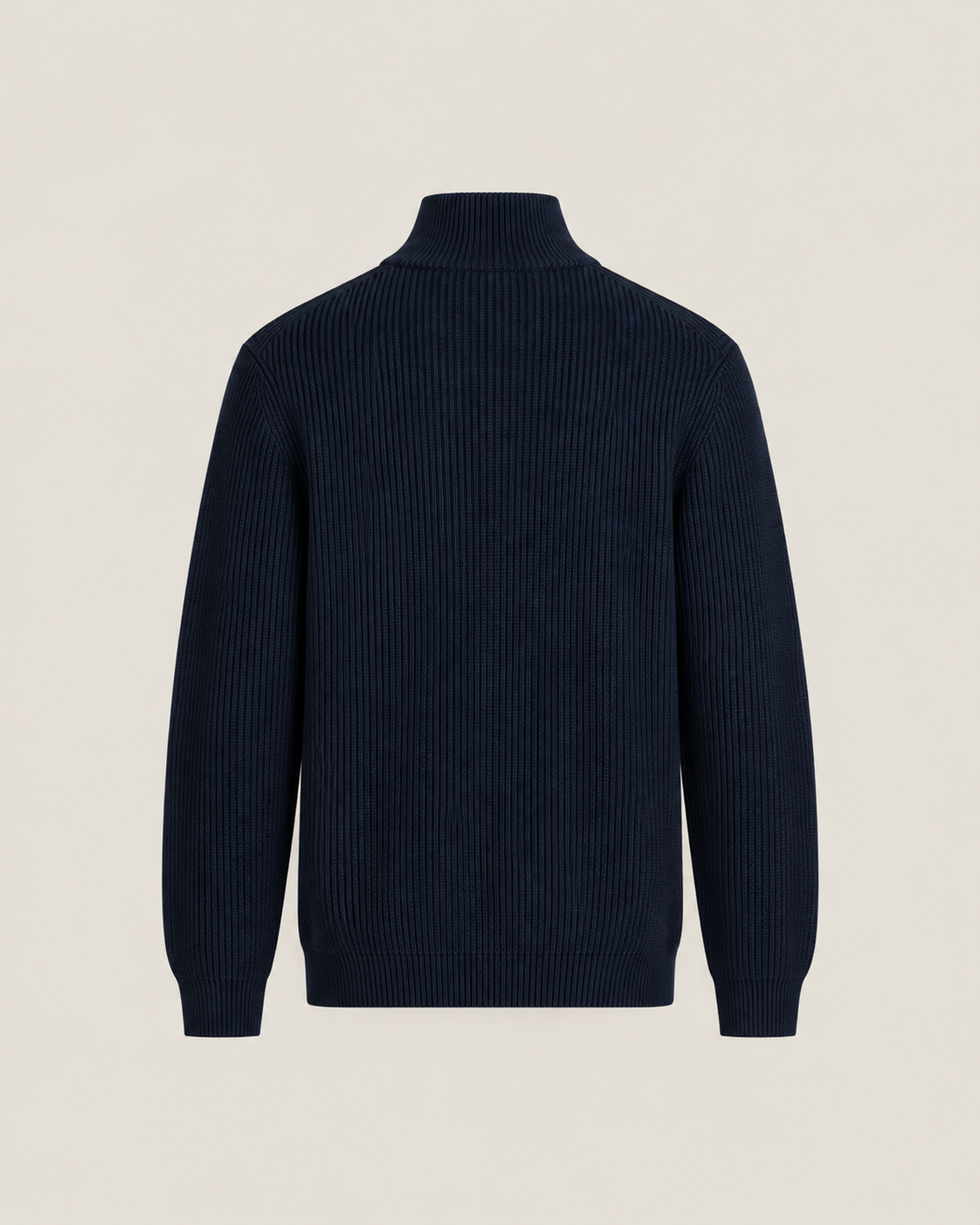 PULL COL MONTANT EN MAILLE DEMI-ZIP