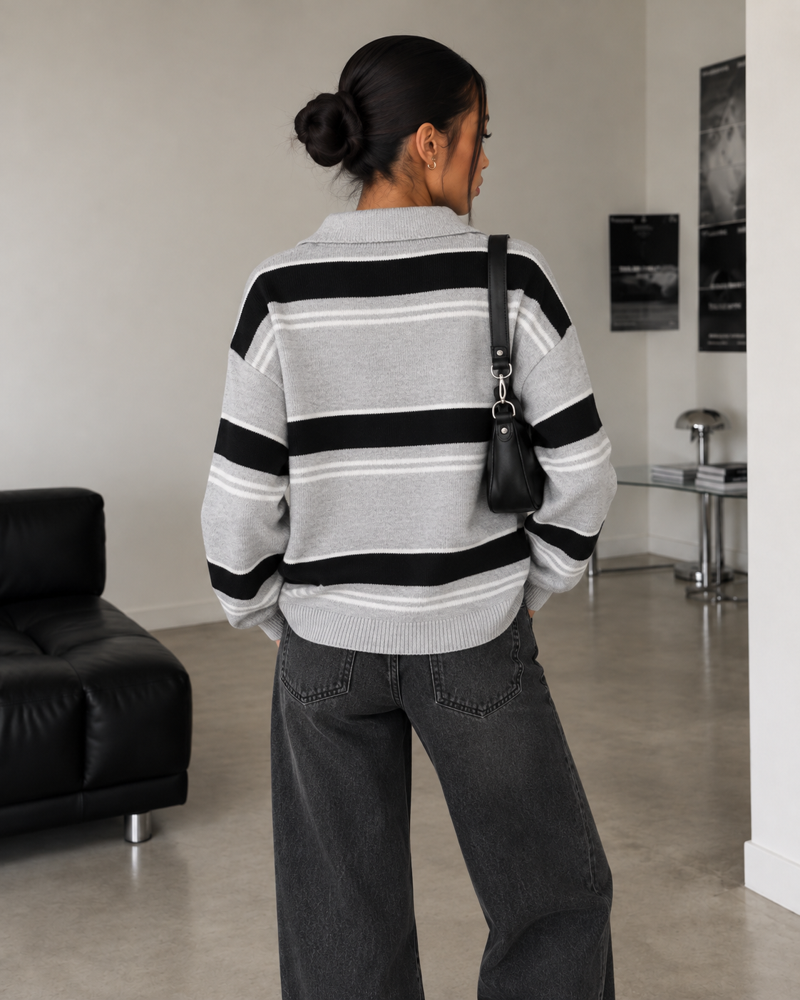 PULL POLO RAYÉ LARGE