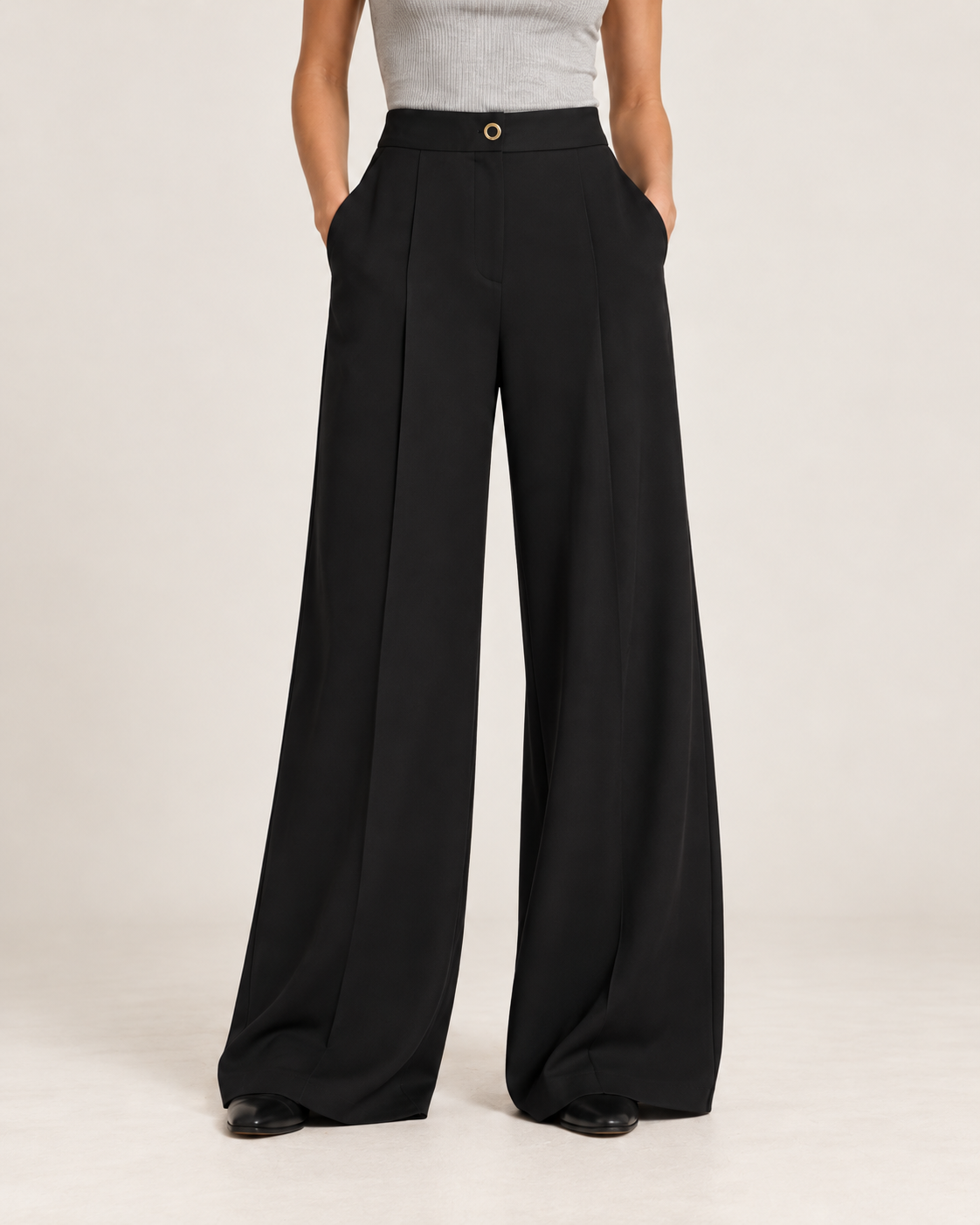 PANTALON BOUTON DORÉ
