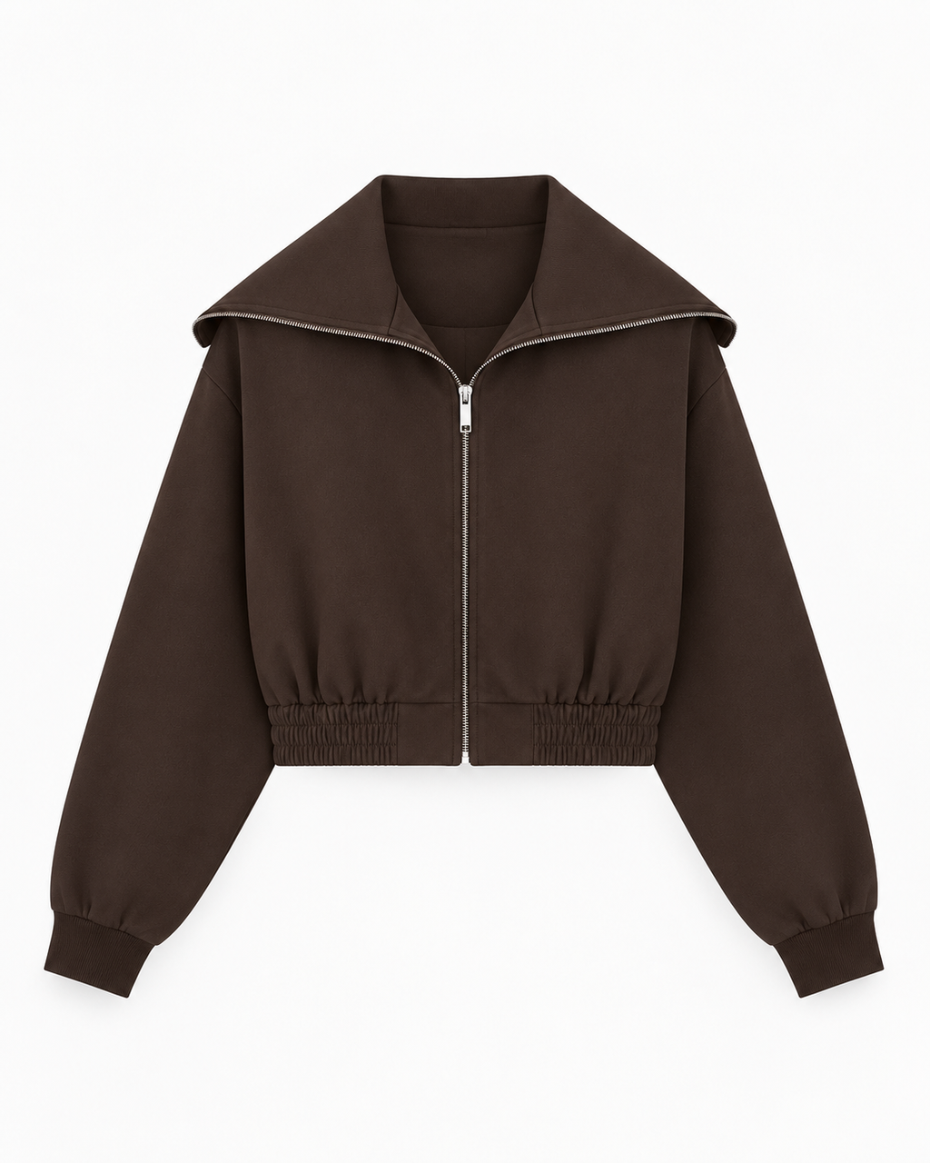 ENSEMBLE VESTE COL ZIPPÉ PANTALON ÉVASÉ