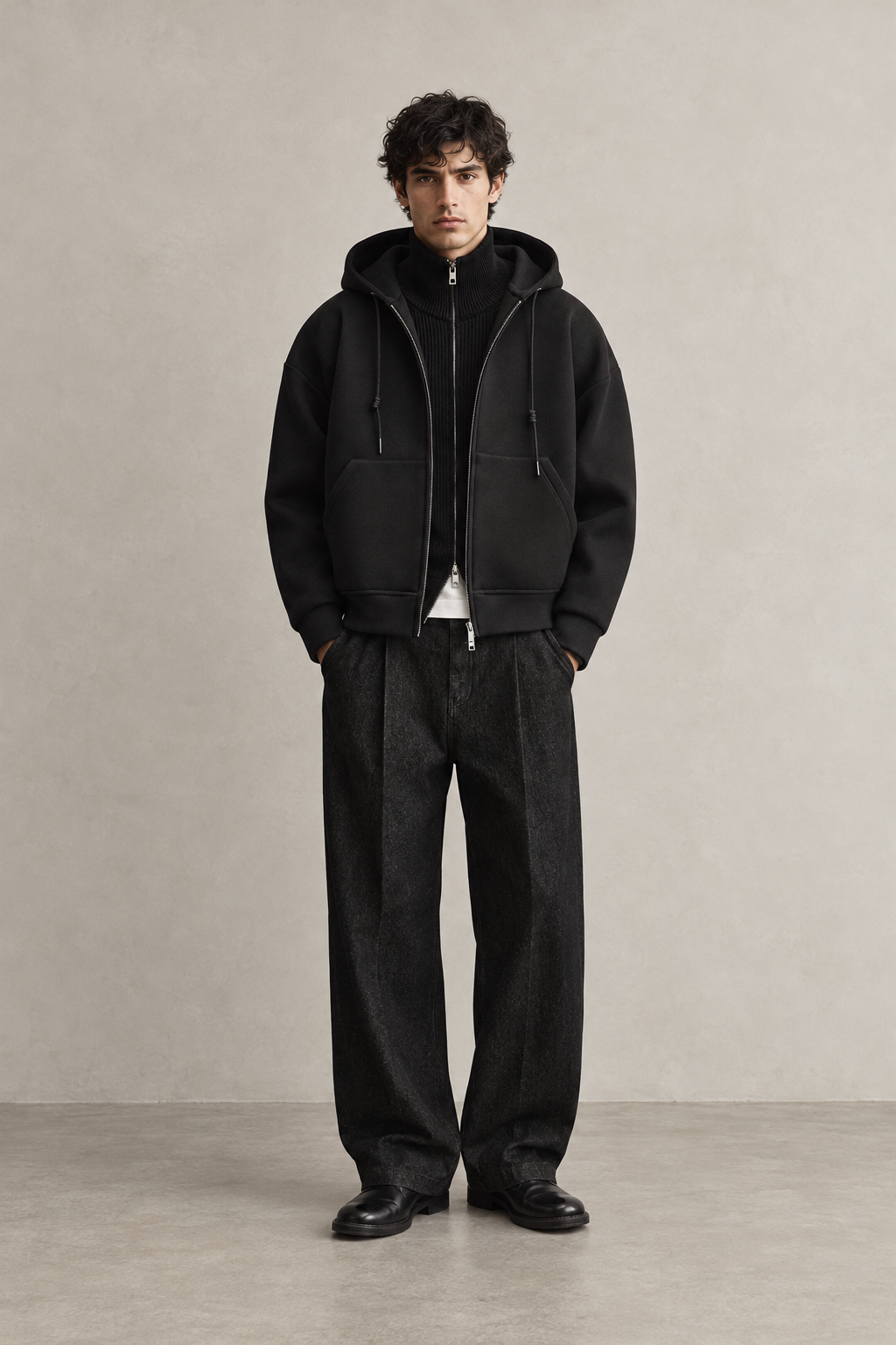 GILET ZIPPÉ À CAPUCHE