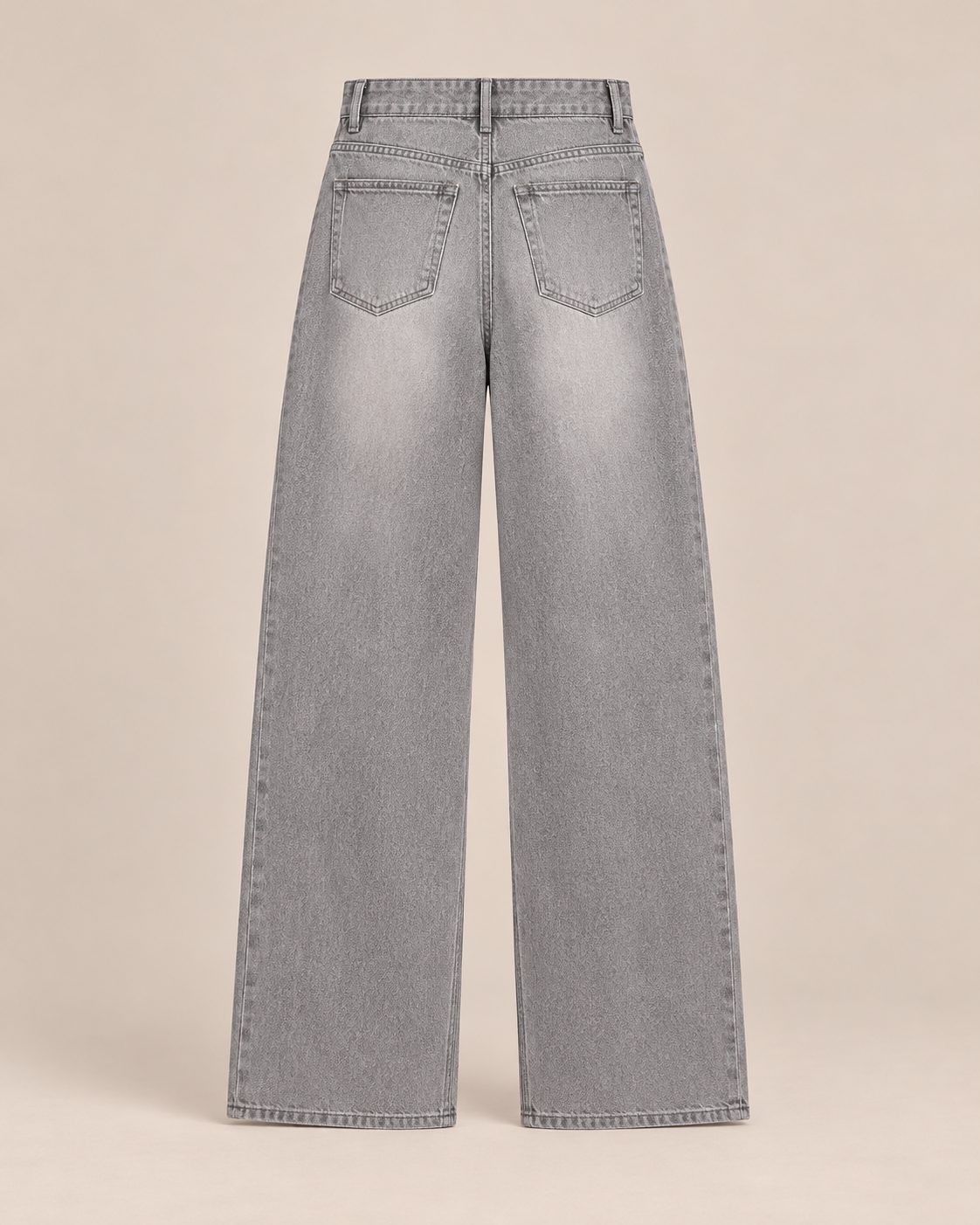 JEAN LARGE TAILLE HAUTE DÉLAVÉ