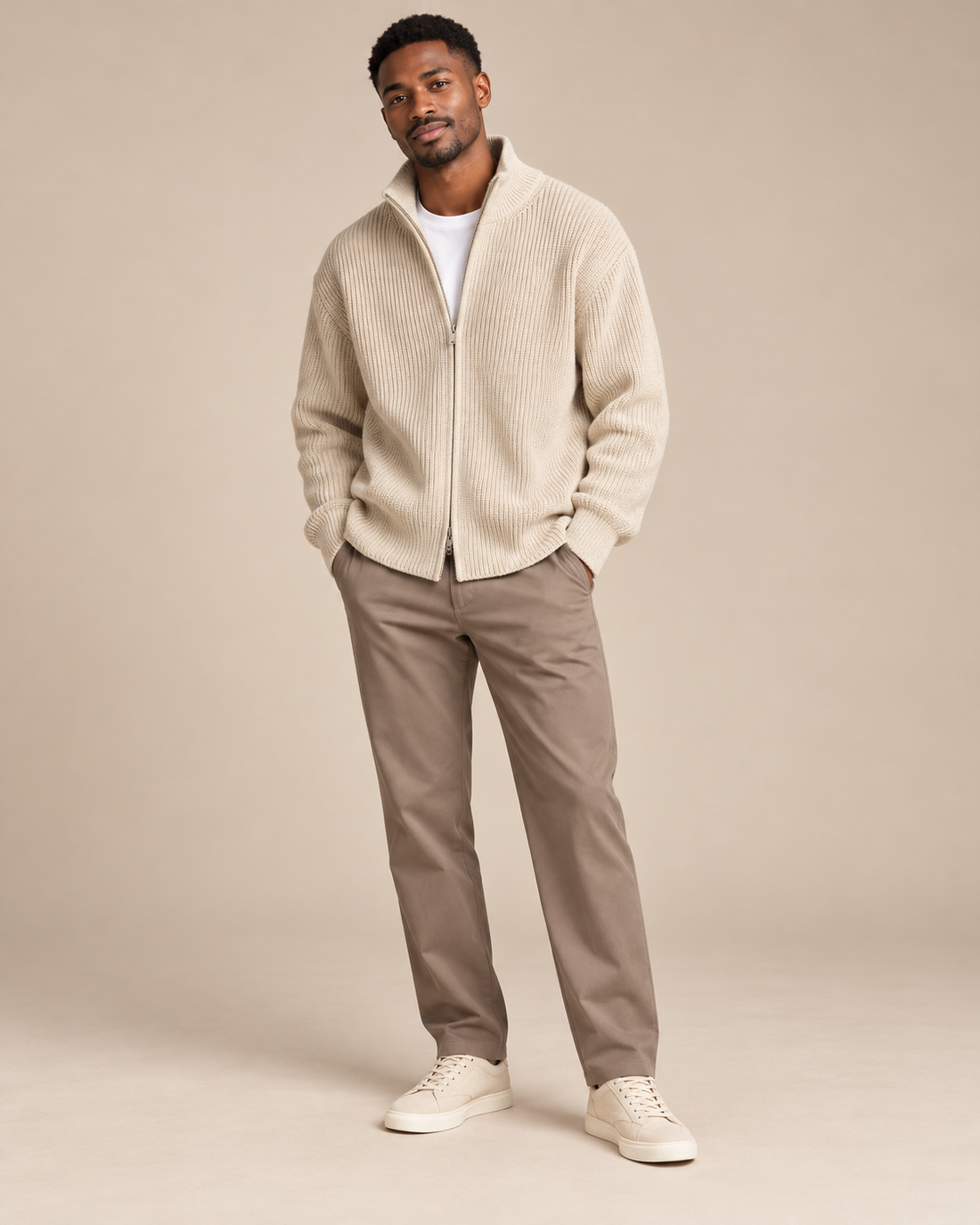 GILET ZIPPÉ EN MAILLE