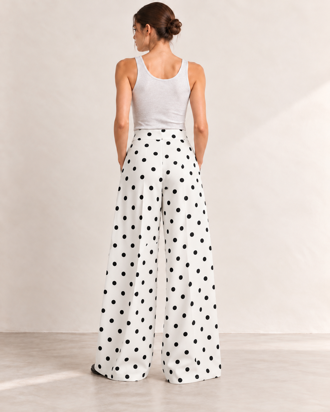 PANTALON LARGE À PINCES