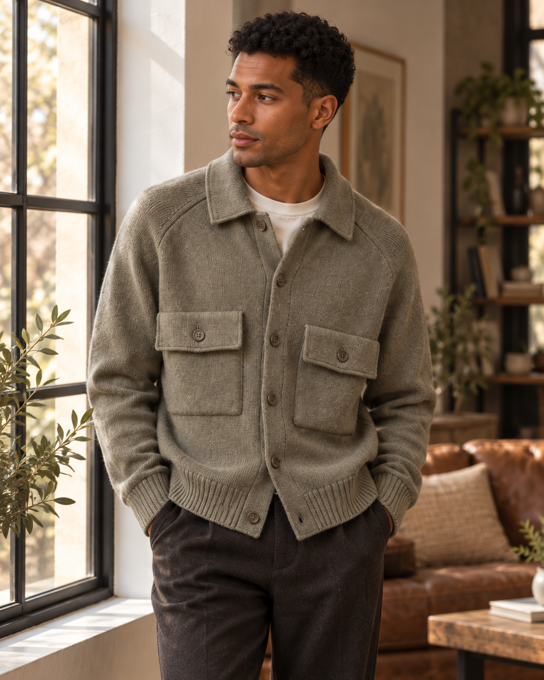 SURCHEMISE / GILET ÉPAIS À POCHES