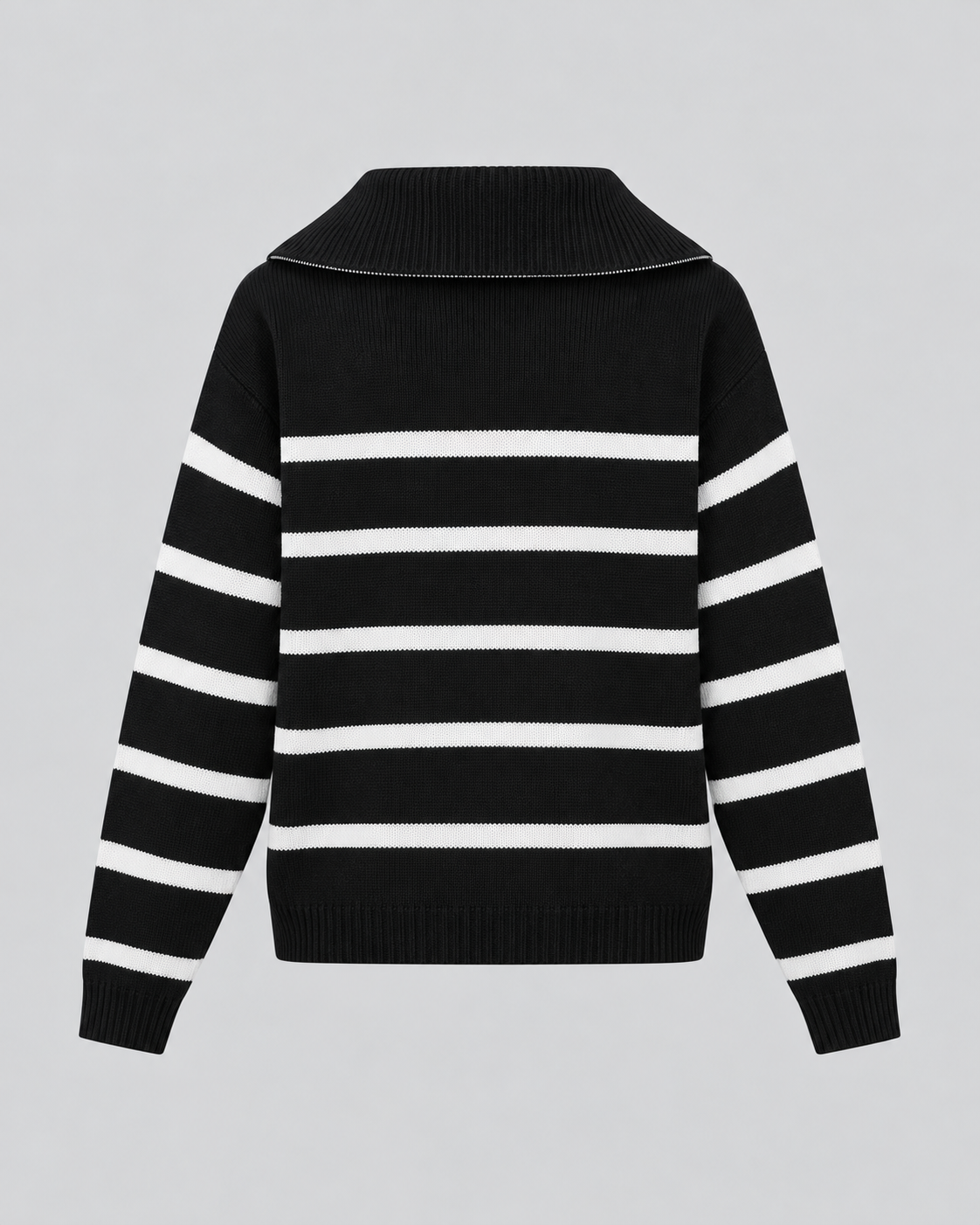 PULL RAYÉ DEMI-ZIP